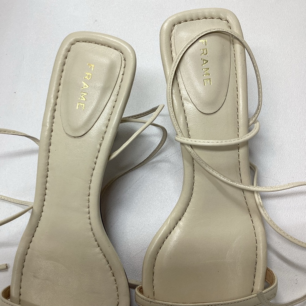 Frame Le Ozzie Heeled Lace Up Leather Sandal Size EU 39 - Picture 3 of 15